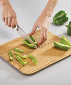 Joseph Joseph Chop 2 Pot Bamboo Folding Chopping Board Large
