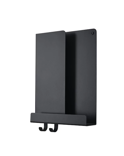 Muuto 29.5 w x 40 h cm Black Steel Folded Shelves 1 Muuto 29.5 w x 40 h cm Black Steel Folded Shelves