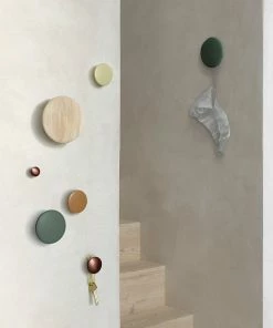 Muuto Set of 5 Oak Wooden Dots Wall Coat Rack 8 Muuto Set of 5 Oak Wooden Dots Wall Coat Rack