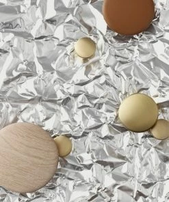 Muuto Set of 5 Gold Metal Dots Coat Racks