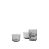 Muuto Set of 4 Grey Corky Low Glass