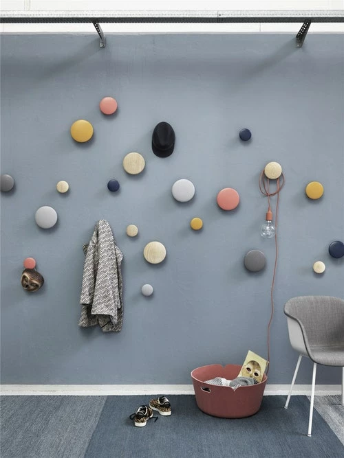 Muuto 9cm Wooden Dots Coat Hook 6 Muuto 9cm Wooden Dots Coat Hook