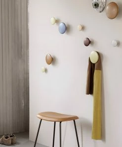 Muuto Set of 5 Oak Wooden Dots Wall Coat Rack 9 Muuto Set of 5 Oak Wooden Dots Wall Coat Rack