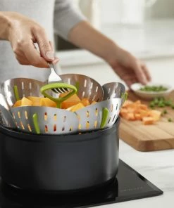 Joseph Joseph Bloom Steel Folding Basket Steamer