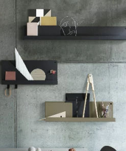 Muuto Folded Shelves - Blue-Grey - 51x22 cm