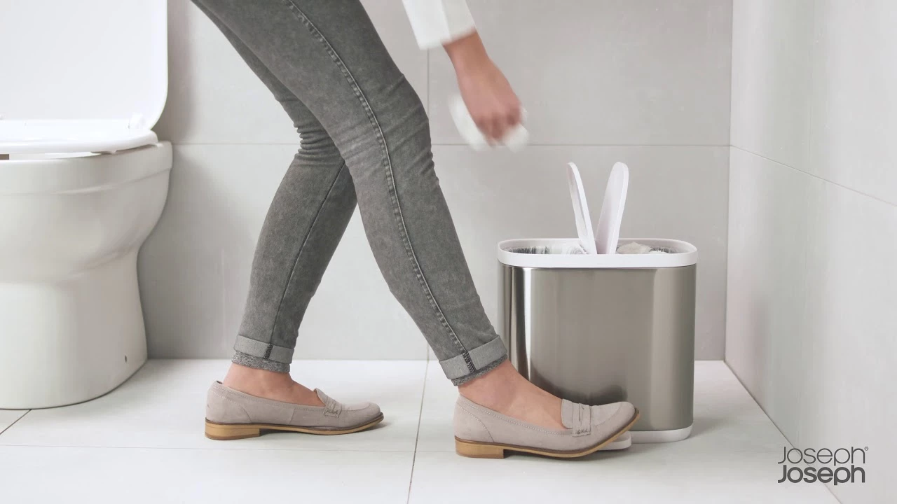 Joseph Joseph Split 6 Litre Steel Recycling Bathroom Pedal Bin 4 Joseph Joseph Split 6 Litre Steel Recycling Bathroom Pedal Bin