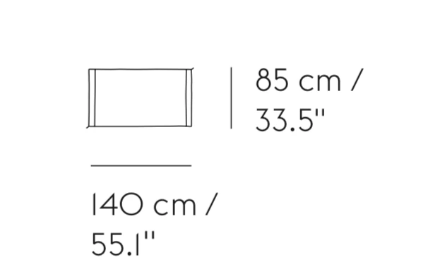 Muuto 85 x 140cm Off White Light Grey Wool PLY Rug 2 Muuto 85 x 140cm Off White Light Grey Wool PLY Rug