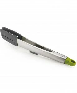 Joseph Joseph Grey/Green Elevate 12" Silicone Steel Tongs