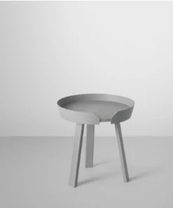 Muuto Small Grey Oak Wood Around Coffee Table