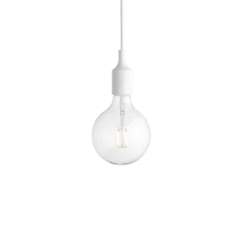 Muuto White E27 LED Pendant Lamp 1 Muuto White E27 LED Pendant Lamp