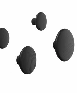 Muuto Black Dots (pack Of 5) Coat Hooks