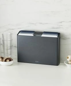Joseph Joseph 4 Piece Folio Regular Chopping Board Set - Graphite