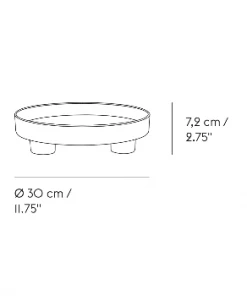 Muuto Dark Red Platform Tray