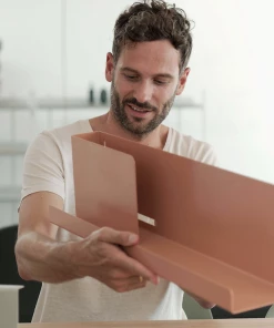 Muuto 51 w x 22 h cm Black Steel Folded Shelves