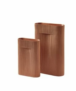 Muuto Terracotta Ridge Vase