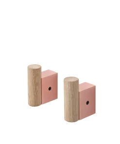Muuto Attach Coat Hook - Set of 2 | Oak-Rose