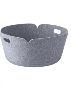 Muuto 52cm Grey Restore Round Storage Basket