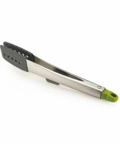 Joseph Joseph 12" Grey / Green Elevate Stainless Steel Tongs