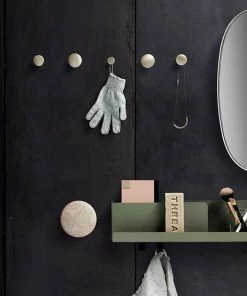 Muuto Set of 5 Gold Metal Dots Coat Racks