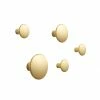 Muuto Set of 5 Gold Metal Dots Coat Racks