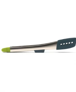 Joseph Joseph Grey/Green Elevate 12" Silicone Steel Tongs