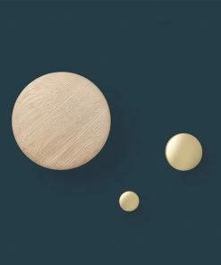 Muuto Set of 5 Gold Metal Dots Coat Racks