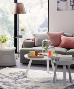 Muuto Small Grey Oak Wood Around Coffee Table