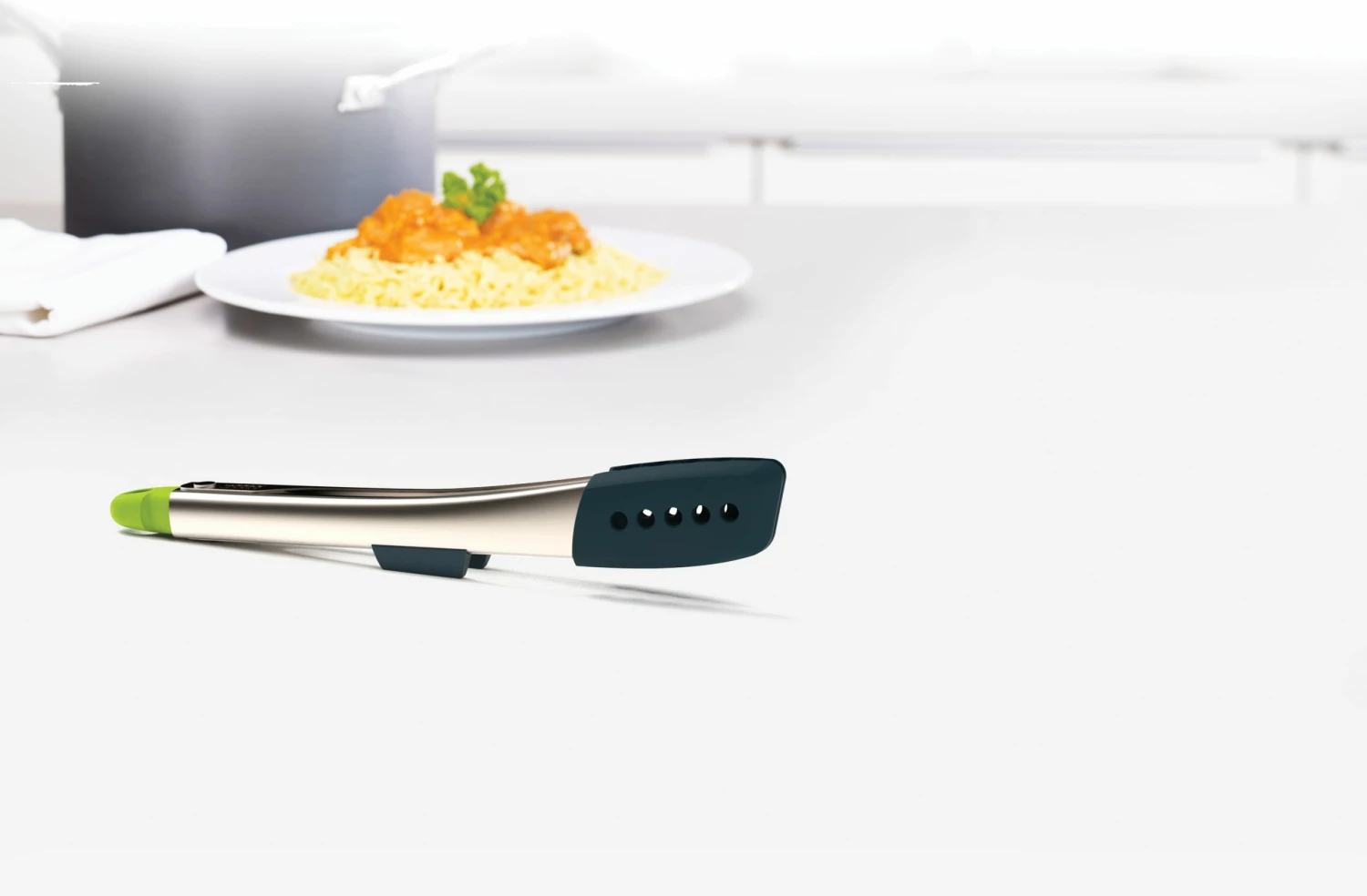 Joseph Joseph Grey/Green Elevate 12" Silicone Steel Tongs 4 Joseph Joseph Grey/Green Elevate 12" Silicone Steel Tongs