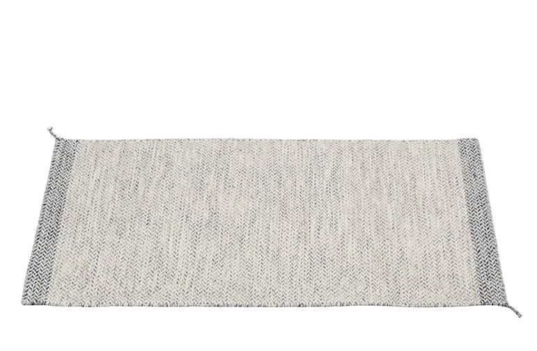 Muuto 85 x 140cm Off White Light Grey Wool PLY Rug 1 Muuto 85 x 140cm Off White Light Grey Wool PLY Rug