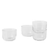 Muuto Pack of 4 Clear Low Corky Drinking Glasses