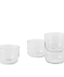 Muuto Pack of 4 Clear Low Corky Drinking Glasses