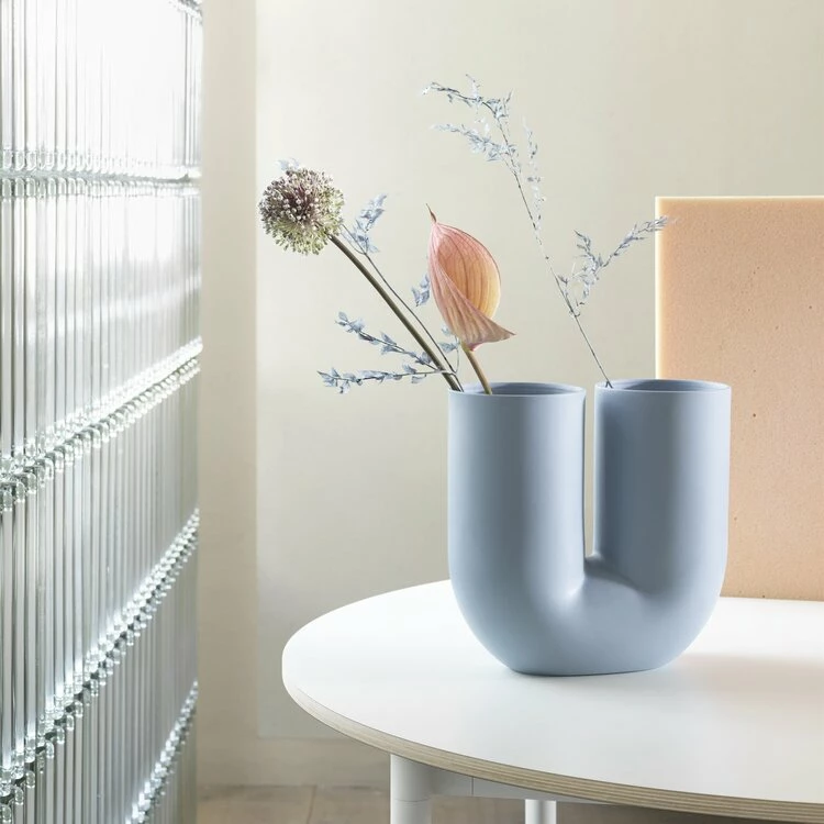 Muuto Light Blue Kink Vase 2 Muuto Light Blue Kink Vase