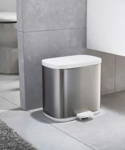 Joseph Joseph Split 6 Litre Steel Recycling Bathroom Pedal Bin 7 Joseph Joseph Split 6 Litre Steel Recycling Bathroom Pedal Bin