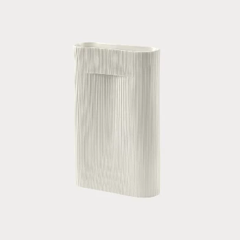 Muuto Ridge Vase off white H:48,5 cm 1 Muuto Ridge Vase off white H:48,5 cm