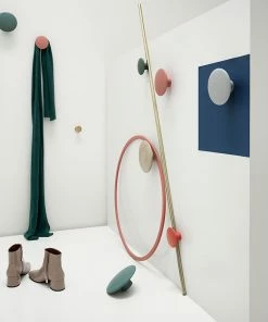 Muuto Set of 5 Oak Wooden Dots Wall Coat Rack