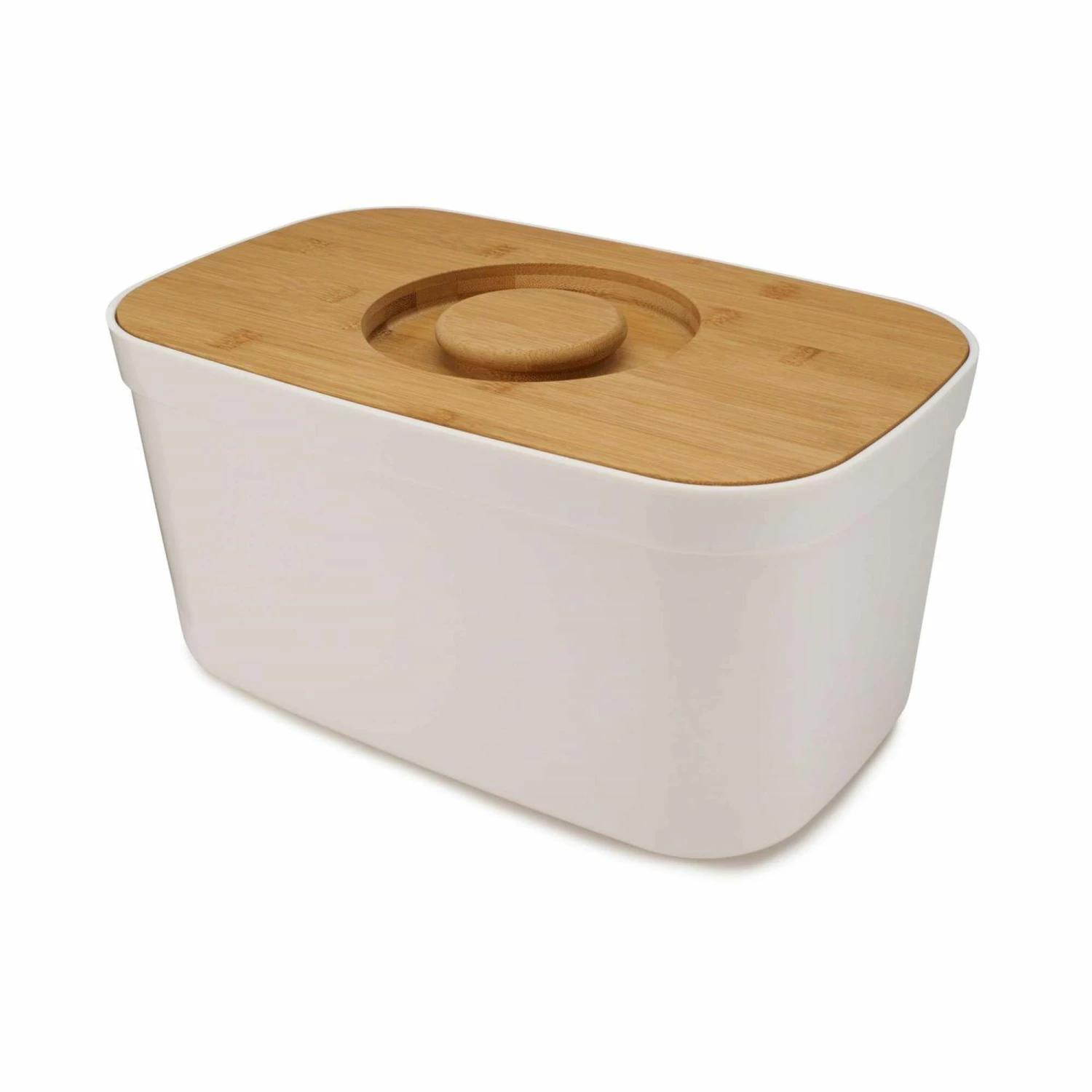 Joseph Joseph White Bread Bin with Bamboo Lid 1 Joseph Joseph White Bread Bin with Bamboo Lid